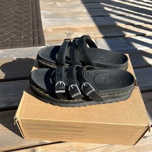 Dr. Martens Blaire Black Leather Sandals